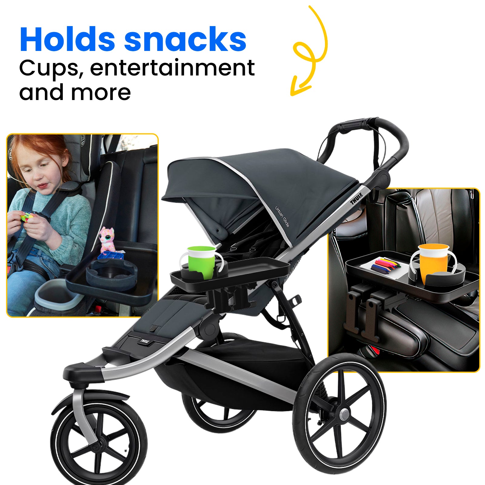 Adjustable Travel Tray - Quick Attach Tray