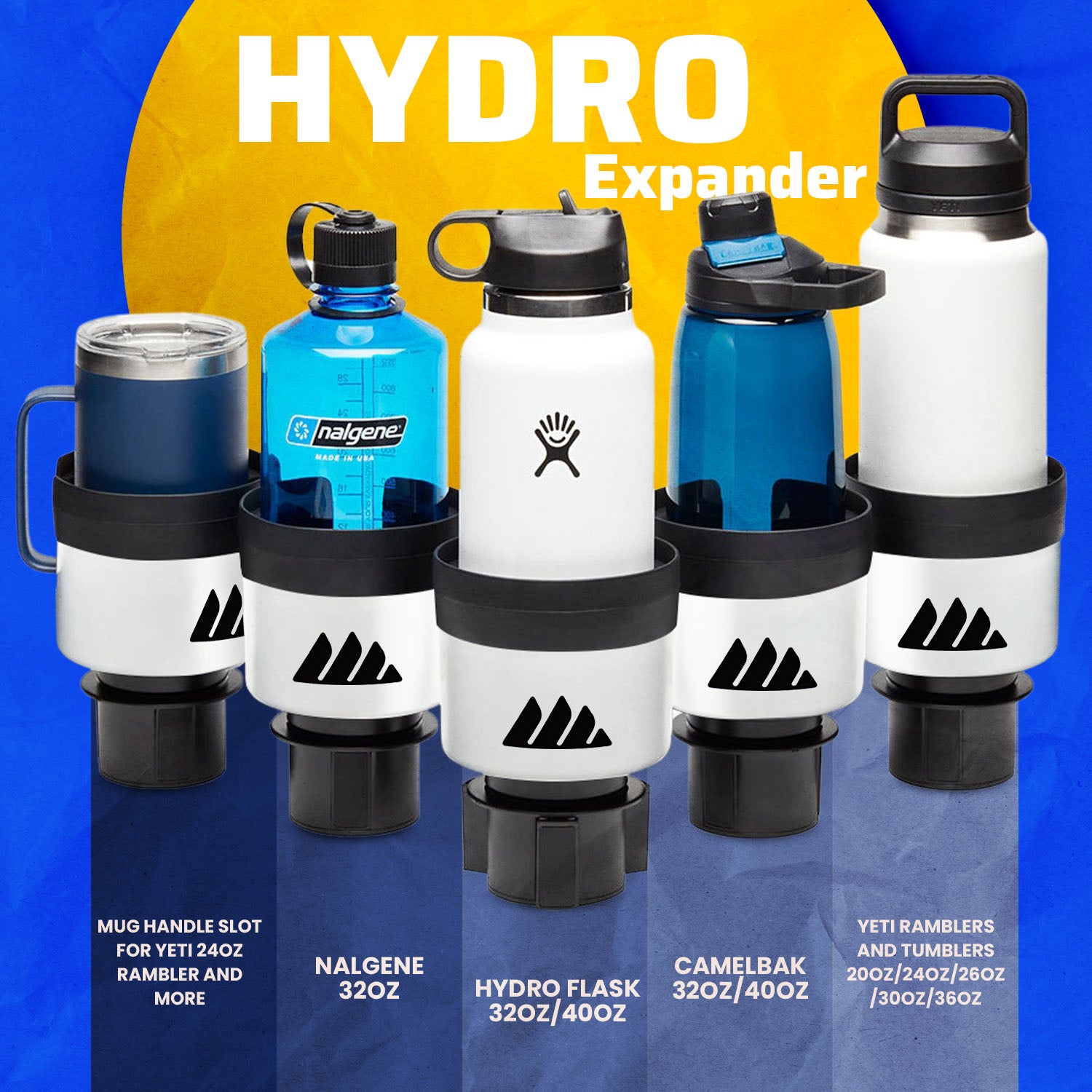 Hydro Expander - Hydro Flask, Yeti, etc. Black