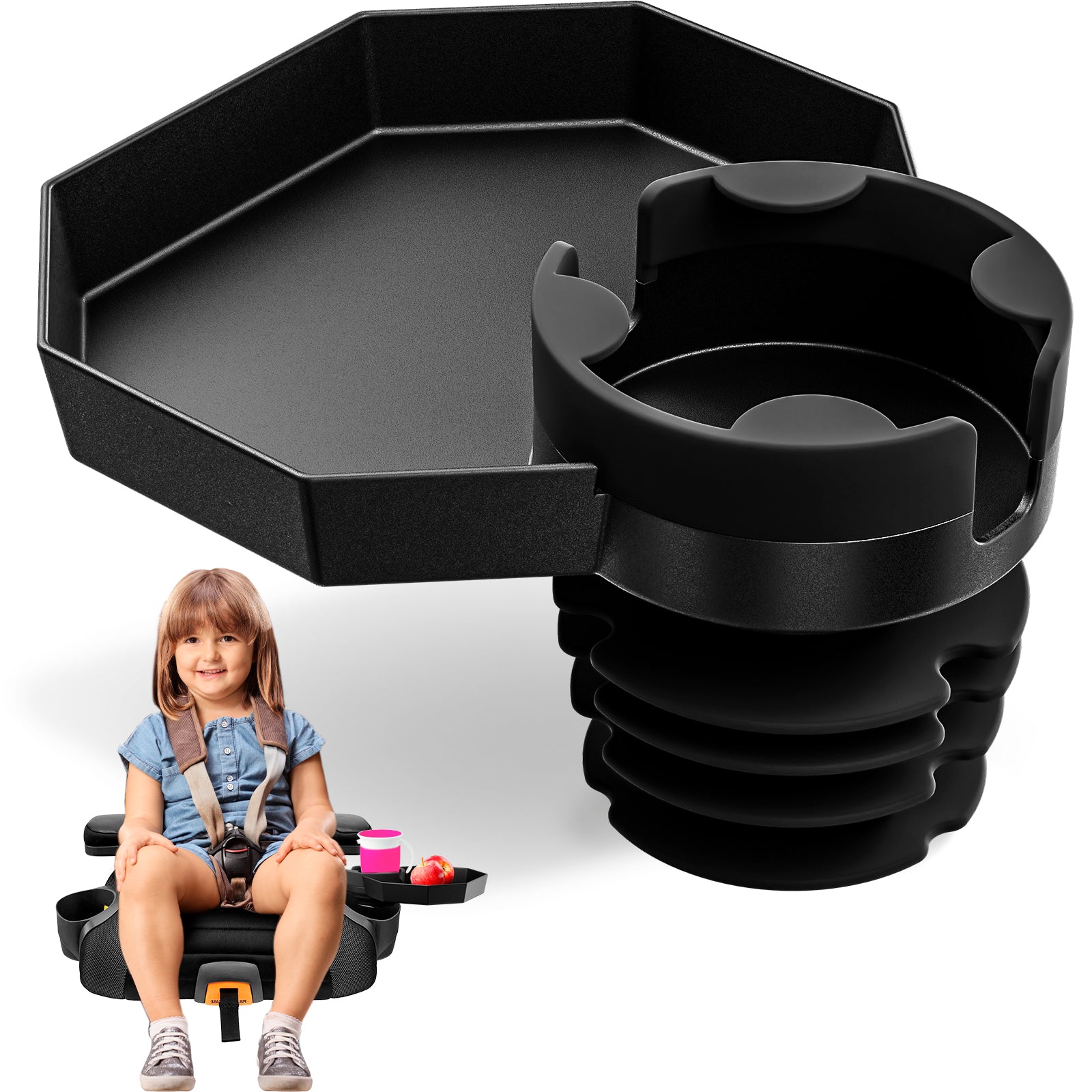 Universal Car Cup Holder Adjustable Car Meal Tray With Cup Holders
