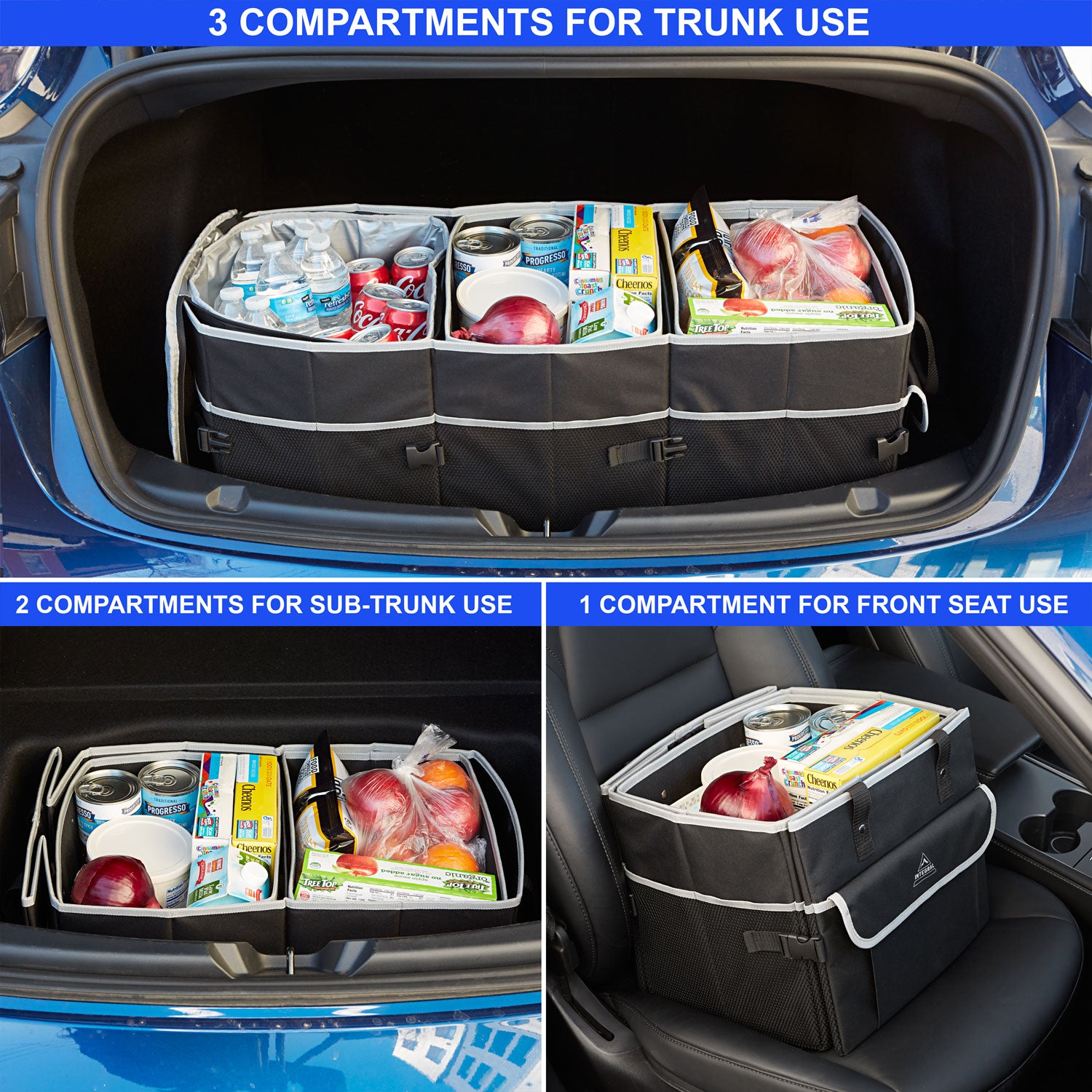 Integral™ Trunk Organizer With Cooler and Reusable Bags